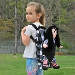 The Queen's Treasures 18" Doll 5 Piece Rag Doll Girl And American Backpack