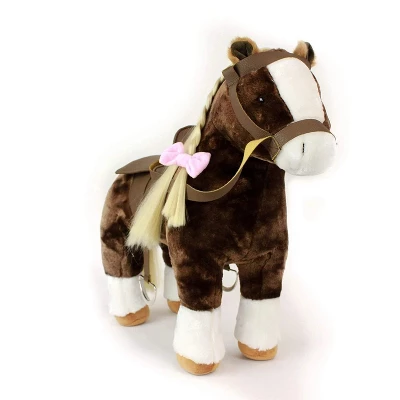 Playtime By Eimmie 18 Inch Doll Plush Horse With Saddle 3 Playtime By Eimmie 18 Inch Doll Plush Horse With Saddle
