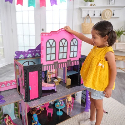 KidKraft 2-in-1 Wooden Hotel & Waterslide Dollhouse 4 KidKraft 2-in-1 Wooden Hotel & Waterslide Dollhouse - Image 2