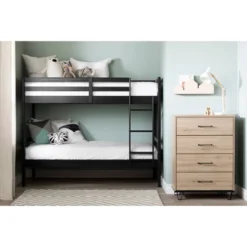 Twin Fakto Solid Wood Bunk Beds Matte Black - South Shore -Children Products Store GUEST 069925bb e32a 486a bafb acb045c713f1