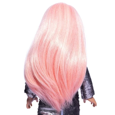 I'M A GIRLY Pink Wig - 14" Long Straight Synthetic Fiber Hair 4 I'M A GIRLY Pink Wig - 14" Long Straight Synthetic Fiber Hair - Image 2