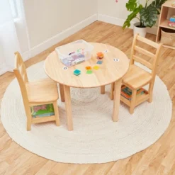 ECR4Kids Three Rung Ladderback Chairs With Storage, 2-Pack - Natural -Children Products Store GUEST 079efd91 8c25 405e a7b4 6459e26d5341