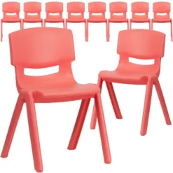 Flash Furniture 10 Pack Plastic Stackable School Chair With 13.25" Seat Height -Children Products Store GUEST 09f71d7c a713 4233 966c f9868a1aaa40