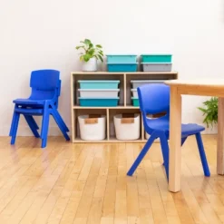 ECR4Kids Plastic School Stack Chair For Indoors And Outdoors, 12in Seat Height, 4-Pack -Children Products Store GUEST 0a5375b2 7cd5 4636 8096 7a1f63f83850