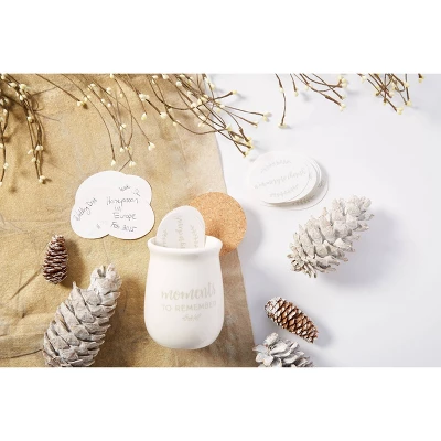 Pearhead Ceramic Gratitude Token Jar - White 4 Pearhead Ceramic Gratitude Token Jar - White - Image 2