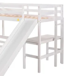 Twin Over Full Bunk Bed With Twin Size Loft Bed With Desk, Slide And Full Length Rail - ModernLuxe 19 Twin Over Full Bunk Bed With Twin Size Loft Bed With Desk, Slide And Full Length Rail - ModernLuxe -Children Products Store GUEST 0b1940ac 8305 4008 9f3d 3449a93ff9e2