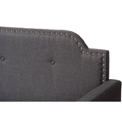 Twin Packer Fabric Upholstered Sofa Daybed Gray - Baxton Studio 5 Twin Packer Fabric Upholstered Sofa Daybed Gray - Baxton Studio - Image 3