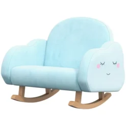 Qaba Kids Rocker Armchair, Children Rocking Chair For Nursery Playroom Preschool, With Solid Wood Legs, Anti-Tipping Design, For 1.5-5 Years -Children Products Store GUEST 0e3f6b60 08f7 4b9a 8a6d f994c574bf37