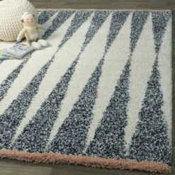 Andreja Striped Shag Kids' Rug - Balta Rugs -Children Products Store GUEST 0fa932e4 ebf4 4271 a4b9 bbe7704f20b0