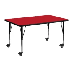 Flash Furniture Mobile 24''W X 48''L Rectangular HP Laminate Activity Table - Height Adjustable Short Legs -Children Products Store GUEST 16d645d5 7146 4f7f b3e5 1ff68a5ba398 1