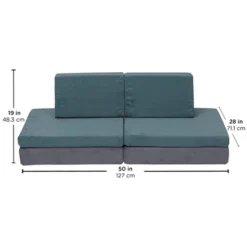 Children's Factory Multipurpose Whatsit Kids Furniture Sofa Couch With Flexible Seat Cushions For Home Bedrooms, Playrooms, And Dorms, Gray -Children Products Store GUEST 17fe9ef7 5cc0 4ded a264 fa386ccfaca2