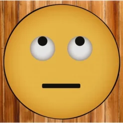 Deerlux Emoji Style Round Funny Smiley Face Kids Area Rug, Eye Roll Emoji Rug -Children Products Store GUEST 190a3c34 5a1e 4000 8137 3d3da2a7e810