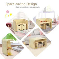 Costway 3 Piece Kids Wooden Table & Chair Set Children Multipurpose Homeschool Furniture 15 Costway 3 Piece Kids Wooden Table & Chair Set Children Multipurpose Homeschool Furniture -Children Products Store GUEST 1ea3c7fc cf3c 45ce 8e24 d0ba575c735c