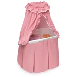 Badger Basket Kisses Rocking Doll Bassinet - Pink/White -Children Products Store GUEST 1f3ec27c 91d3 4783 b613 970c239a19ce
