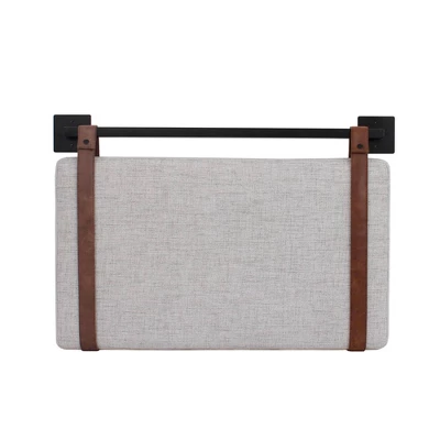 Harlow Headboard Sand Gray Fabric Vintage Brown - Nathan James 12 Harlow Headboard Sand Gray Fabric Vintage Brown - Nathan James - Image 10