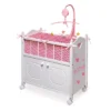 Badger Basket Cabinet Doll Crib With Chevron Bedding And Free Personalization Kit - White/Pink -Children Products Store GUEST 223558ea 80ad 4874 b91a a7d395cb5eed