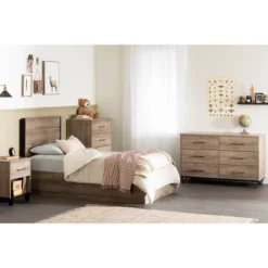 Arlen Mates Bed With 3 Drawers Weathered Oak - South Shore -Children Products Store GUEST 23ab671d f50c 4da0 be7e db323e4dea94