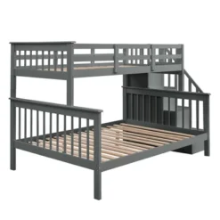 Twin-Over-Full Bunk Bed With Storage Stairs And Guard Rail - ModernLuxe 13 Twin-Over-Full Bunk Bed With Storage Stairs And Guard Rail - ModernLuxe -Children Products Store GUEST 24459211 9dca 40de 9276 7f8a75d7601a