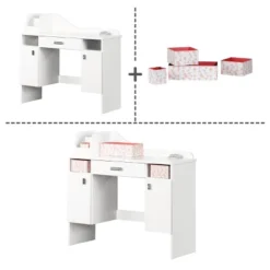 Tiara Makeup Desk Pure White - South Shore 20 Tiara Makeup Desk Pure White - South Shore -Children Products Store GUEST 249ae5a3 678d 4797 9b87 e6d76cd63852