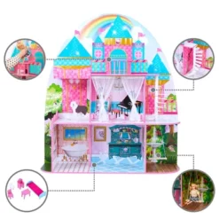 Olivia's Little World By Teamson Kids Furnished Castle Dollhouse For 12" Dolls -Children Products Store GUEST 2550dc0f 3010 4f04 b250 fec3296501c9