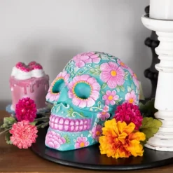 Northlight 7.75" Blue And Pink Day Of The Dead Skull Coin Bank 15 Northlight 7.75" Blue And Pink Day Of The Dead Skull Coin Bank -Children Products Store GUEST 255ad5c4 cf22 44c4 a3a7 453ccfcc8341