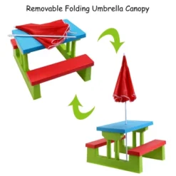 Costway 4 Seat Kids Picnic Table W/Umbrella Garden Yard Folding Children Bench Outdoor 14 Costway 4 Seat Kids Picnic Table W/Umbrella Garden Yard Folding Children Bench Outdoor -Children Products Store GUEST 258b5d78 0369 4b7c 9458 6eb0890215b0