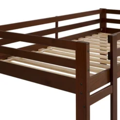 Twin Indy Solid Wood Low Loft Bed Walnut - Saracina Home -Children Products Store GUEST 29de6faa b453 41c2 b576 d208d26759fd