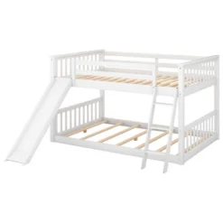 Wood Bunk Bed With Convertible Slide And Ladder-ModernLuxe -Children Products Store GUEST 2a271176 4bc6 4440 873a 11086befb226