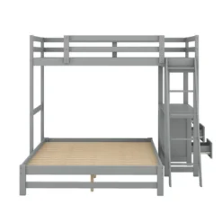 Twin Over Full Bunk Bed With Built-in Desk, Ladder And Three Drawers-ModernLuxe -Children Products Store GUEST 2aebaf8b aa1b 4440 a2a4 82eafbd10f38