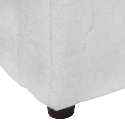 Nuea Faux Fur Kids' Chair White - Homes: Inside + Out 9 Nuea Faux Fur Kids' Chair White - Homes: Inside + Out - Image 7