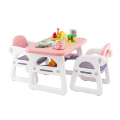 Costway 3-Piece Kids Table And Chair Set Toddler Activity Study Desk With Building Blocks 23 Costway 3-Piece Kids Table And Chair Set Toddler Activity Study Desk With Building Blocks -Children Products Store GUEST 2fd30e52 f225 41d0 96a7 31ee2e7b9289
