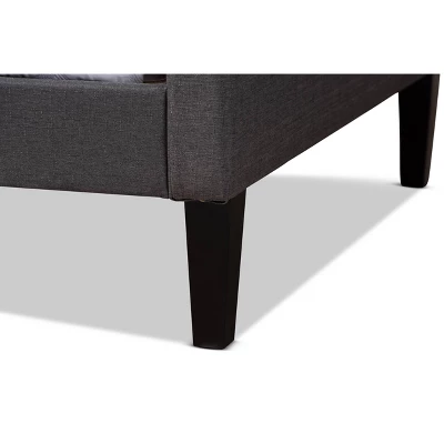 Twin Packer Fabric Upholstered Sofa Daybed Gray - Baxton Studio 6 Twin Packer Fabric Upholstered Sofa Daybed Gray - Baxton Studio - Image 4