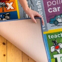 KC CUBS | Looney Tunes Boy & Girl Kids ABC Alphabet, Jobs & Objects Educational Learning & Play Nursery Bedroom Classroom Rug Carpet -Children Products Store GUEST 3279e49e c06d 443c 9dda d94dfdf1a362