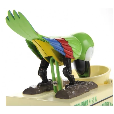 Insten Parrot Piggy Bank Robotic Coin Munching Toy Money Box, Green, 6.6x6.5 Inches 6 Insten Parrot Piggy Bank Robotic Coin Munching Toy Money Box, Green, 6.6x6.5 Inches - Image 4