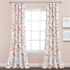 84"x52" Set Of 2 Unicorn Heart Window Curtain Panels - Lush Décor -Children Products Store GUEST 340f3724 ea15 4249 8604 edf344482ae7