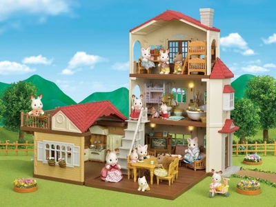 Calico Critters Red Roof Grand Mansion Gift Set, Dollhouse Playset With 3 Figures, Furniture, Vehicle And Accessories 7 Calico Critters Red Roof Grand Mansion Gift Set, Dollhouse Playset With 3 Figures, Furniture, Vehicle And Accessories - Image 5