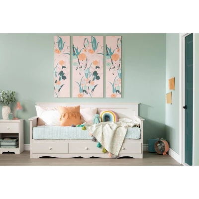 Twin Summer Breeze Daybed With Storage White Wash - South Shore 3 Twin Summer Breeze Daybed With Storage White Wash - South Shore