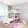 Max & Lily L-Shaped Twin Over Twin Bunk Bed With Bookcase -Children Products Store GUEST 3a0e088d baae 46e9 8204 098084cf6265