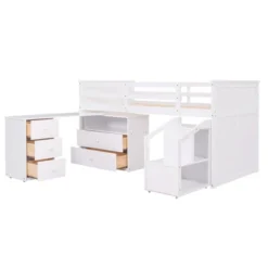 Twin Size Low Loft Bed With Storage Steps And Portable Desk-ModernLuxe -Children Products Store GUEST 3a1259d9 cc72 4d7c 88c3 ca438fc550a8