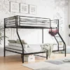 Twin-Over-Full Metal Bunk Bed With Ladder And Enhanced Upper-Level Guardrail, Black-ModernLuxe -Children Products Store GUEST 3a7d3073 578f 4c64 9c11 6ee80b326a0a
