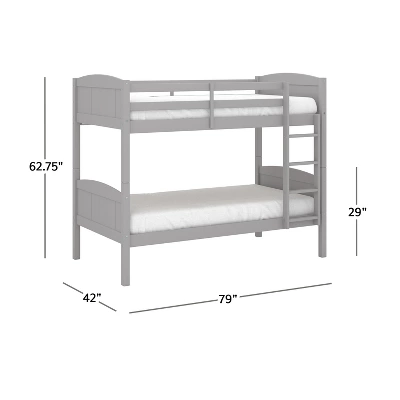 Twin Over Twin Alexis Wood Arch Bunk Bed - Hillsdale Furniture 4 Twin Over Twin Alexis Wood Arch Bunk Bed - Hillsdale Furniture - Image 2