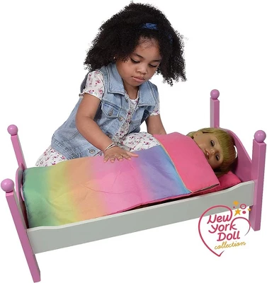 The New York Doll Collection 18 Inch Wooden Bed 3 The New York Doll Collection 18 Inch Wooden Bed