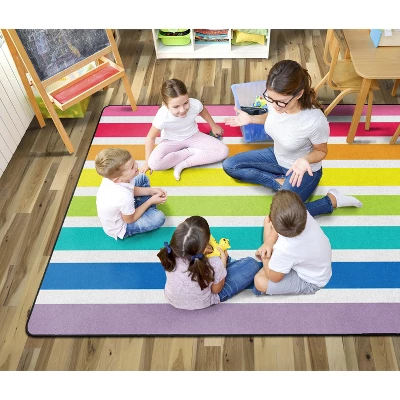 Flagship Carpets Hello Sunshine Striped Area Rug 3 Flagship Carpets Hello Sunshine Striped Area Rug