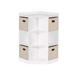 5pc Kids' Corner Cabinet Set With 4 Bins Set - RiverRidge Home -Children Products Store GUEST 42b3b6fd 2e44 414b 9492 ae0bd425ecaa