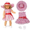 Dress Along Dolly Polka Dot Dress Outfit For American Girl Doll