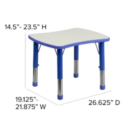 Flash Furniture 21.875"W X 26.625"L Rectangular Plastic Height Adjustable Activity Table -Children Products Store GUEST 46c6a5ce 072d 42e5 817d 427bf2993bc0