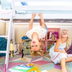 Max & Lily Twin Low Loft Bed With Slide -Children Products Store GUEST 4734ea1a 733b 4be2 8f30 c23ea276b7fd