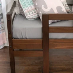Twin Indy Solid Wood Low Loft Bed Walnut - Saracina Home -Children Products Store GUEST 477d014b ca9f 421f a774 50b8fe69b59d