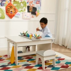 Fantasy Fields - Little Artist Monet Play Art Table Kids Furniture - White/Gray -Children Products Store GUEST 4789b143 07ca 4d13 b707 87cf940c4cfd
