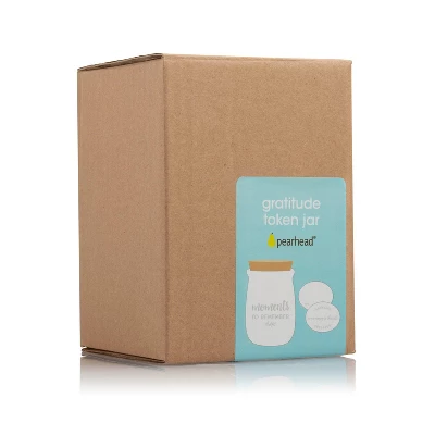 Pearhead Ceramic Gratitude Token Jar - White 6 Pearhead Ceramic Gratitude Token Jar - White - Image 4